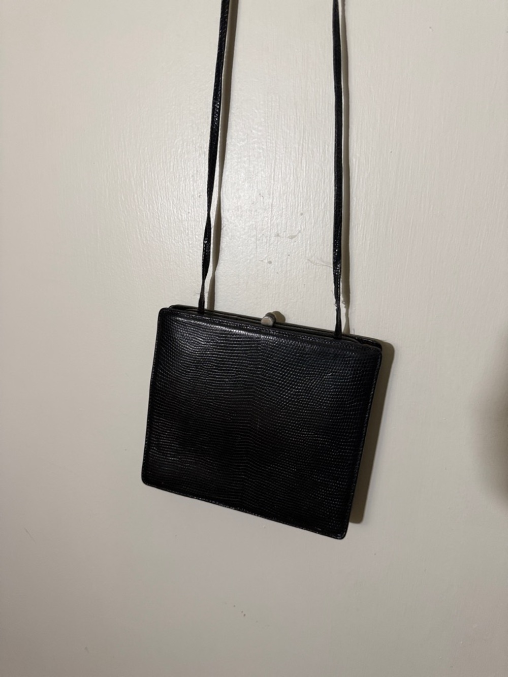 Bottega Veneta Black Textured Leather Crossbody Bag